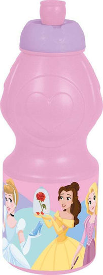 Stor Disney Princess Kids Water Bottle Disney Princess Plastic Pink 400ml