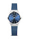 Bering Time Ultra Slim Uhr mit Blau Metallarmband