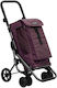 24910D3 289GOUP Fabric Shopping Trolley Burgundy