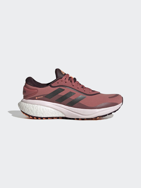 Adidas Supernova GTX Γυναικεία Αθλητικά Παπούτσια Running Αδιάβροχα με Μεμβράνη Gore-Tex Wonder Red / Night Metallic / Beam Orange