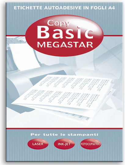 Megastar 1800 Selbstklebende A4-Etiketten 70x48mm