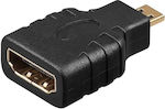 Konverter Mikro-HDMI männlich zu HDMI weiblich Schwarz 1Stück (OEM1627)