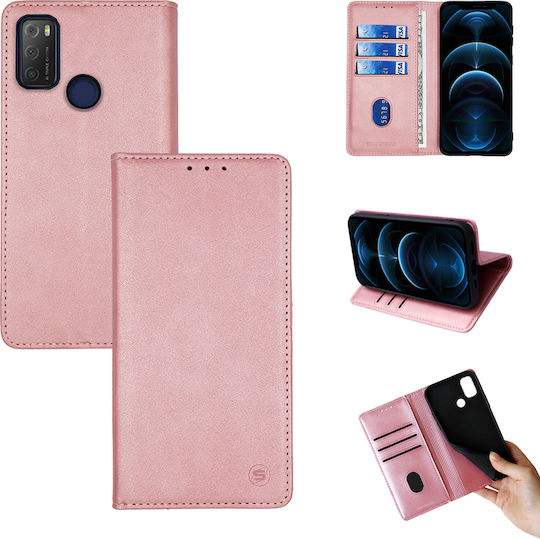 Sonique Vintage Wallet Piele artificială Rose Gold (TCL 20Y / 20E)