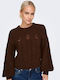 Only Damen Langarm Pullover Braun