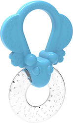 BabySoft Beißrassel für Zahnen mit Wasser aus Silikon für 0 m+ Blau 1Stück