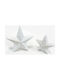 Faitakis Pack Fabric Christmas Decorative Desktop Star 24cm White