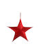 Atmosphera Opening Fabric Christmas Decorative Pendant Star 65cm Red