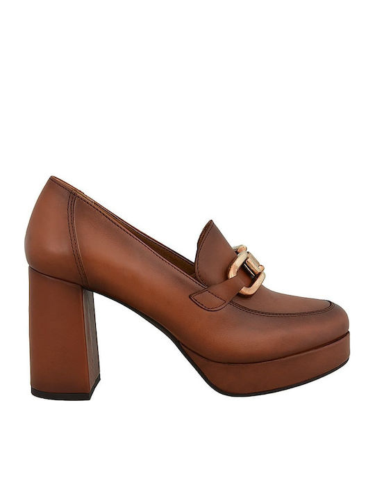 Ragazza Anatomic Leather Tabac Brown High Heels