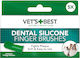 Vet's Best Green Silicon Finger Brush Οδοντόβουρτσα Δακτύλου Σκύλου 5τμχ