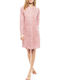 Pink Label Winter Damen Nachthemd Rosa