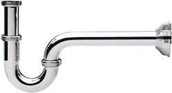 Ghidini Brass Siphon Sink with Output 32mm Silver