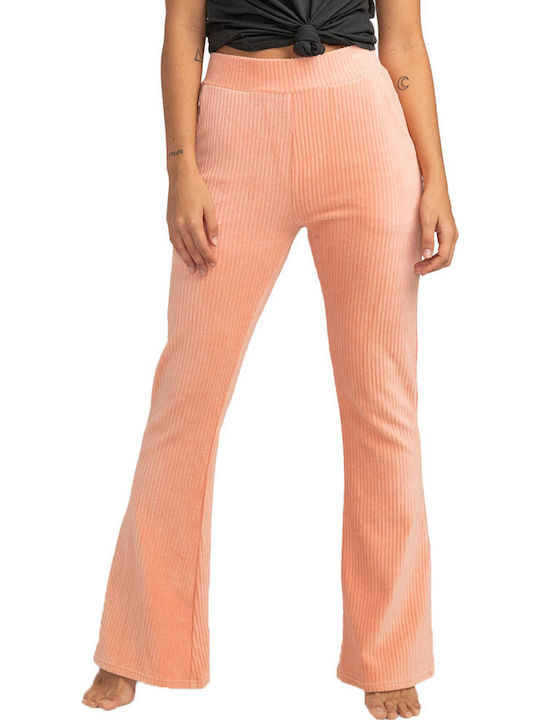 Hit A Cord Women's Fabric Trousers Pink