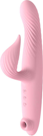 Kinksters Δονητής Rabbit 3 in 1 Thrusting Vibrator 25.6cm Pink