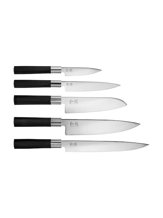 Kai Wasabi Knife Set of Stainless Steel Γκρι 5pcs