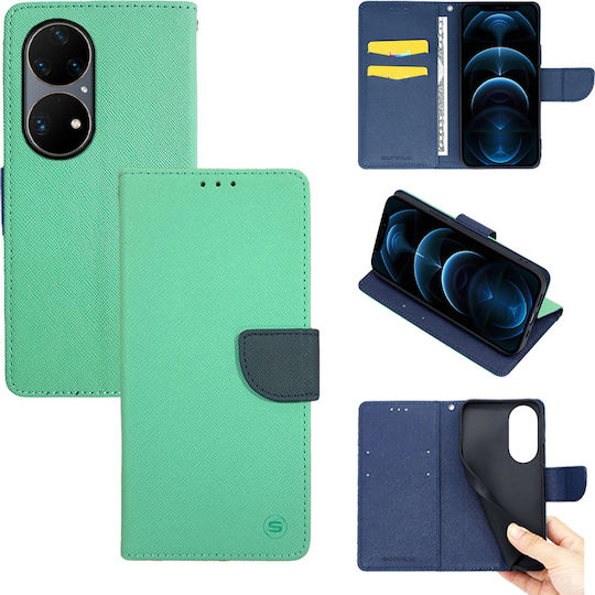 Sonique Trend Wallet Synthetic Leather Veraman / Dark Blue (Huawei P50 Pro)