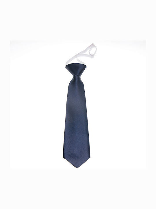 Victoria Kids Tie with Elastic Band Navy Blue 28cm