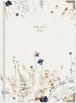 adBook Grace Winter Flowers Daily Agenda 2023 17x25cm