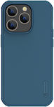 Nillkin Super Frosted Pro (Without Logo Cut) Umschlag Rückseite Silikon Blau (iPhone 14 Pro)