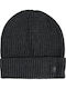 Beanie Unisex Σκούφος με Rib Πλέξη σε Γκρι χρώμα