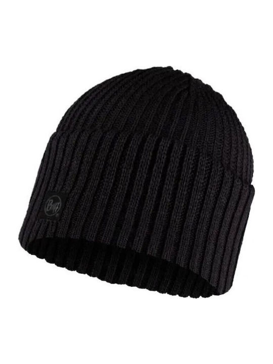 Rutger Beanie Masculin Căciulă cu Tricotaj Rib în culoarea Negru