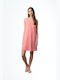 Vamp Sleeveless Nightgown Peach