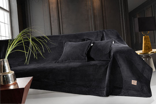 Guy Laroche Rubicon Διθέσιου Καναπέ Δύο 'Οψεων Π170xΜ250cm Black Guy Laroche Rubicon Διθέσιου Καναπέ Δύο 'Οψεων Π170xΜ250cm Black