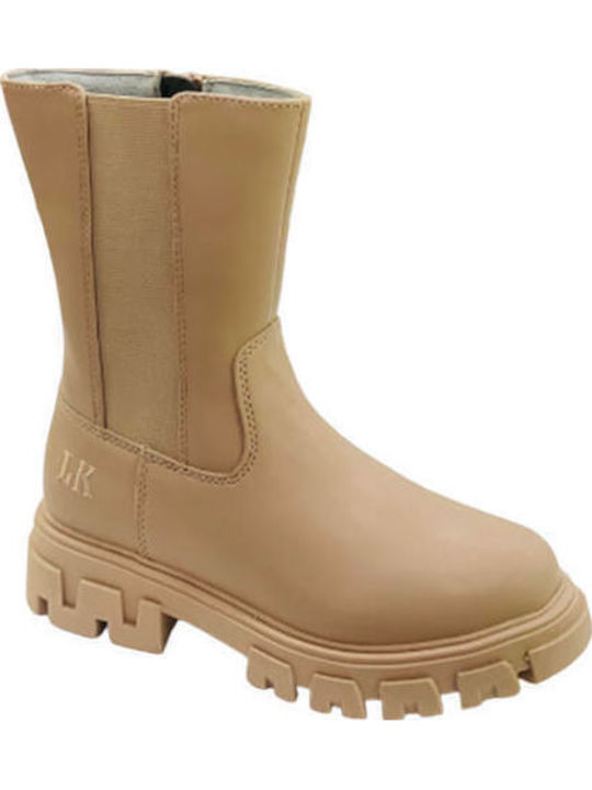 Kinderstiefeletten mit Reißverschluss Beige