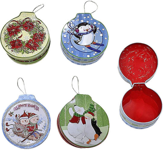 XMASfest Christmas Metal Figure Box Height 4cm (Μiscellaneous Designs/Colors)