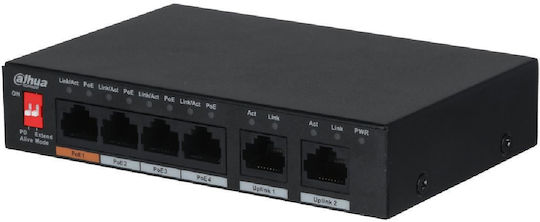 Dahua PFS3006-4ET-60-V2 v2 Неуправляем L2 Switch с 4 Портове Ethernet