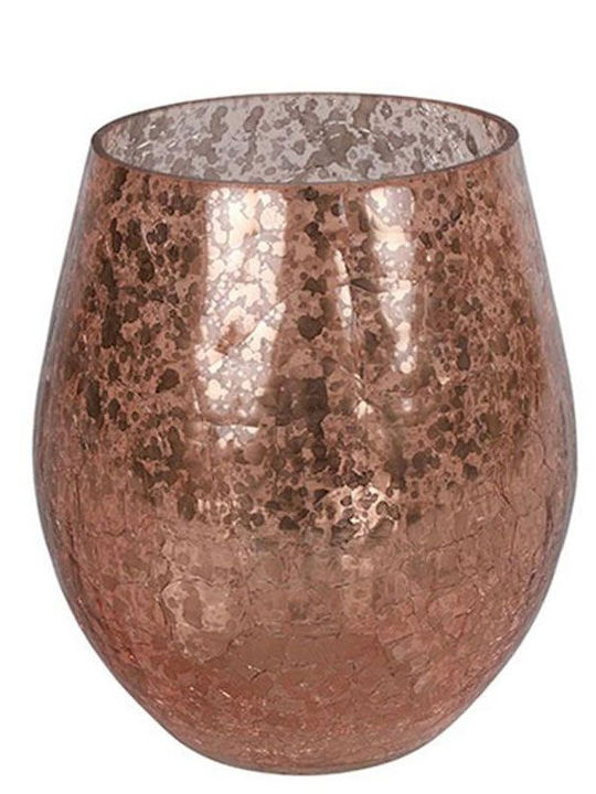 Atmosphera Kerzenhalter geeignet für Teelichter Glas Gold 15x15x18cm 1Stück