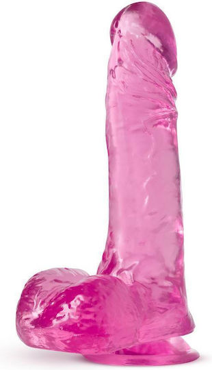 B Yours Plus Ram N' Jam Ρεαλιστικό Dildo με Όρχεις και Βεντούζα Ροζ 20cm