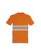 Kids Moda Short Sleeve Cotton Work T-shirt with Reflective Tapes Orange