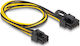DeLock PCIe cu 6 pini - 6+2 pini PCIe Cablu 0.5m Galben (83004)