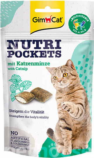 Gimcat Nutri Pockets Λιχουδιές Σνακ με Catnip & Μέντα για Γάτα 60gr