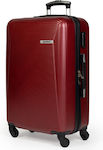 Cardinal 2009 Large Travel Suitcase Hard Burgundy with 4 Wheels Height 70cm.