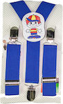 Brims and Trims Kids Suspenders with 3 Clips Blue