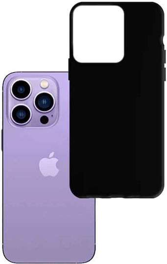 3MK Matt Back Cover Σιλικόνης 1.2mm Μαύρο (iPhone 14 Pro Max)