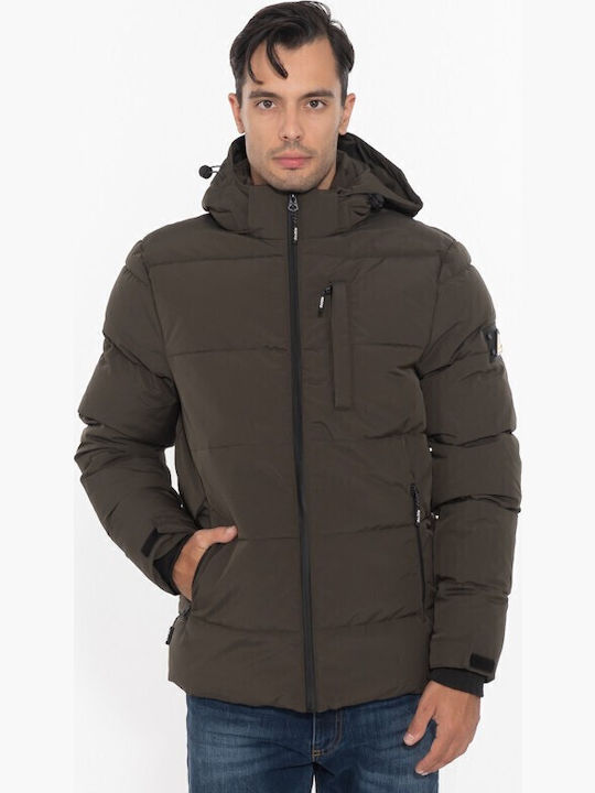 Double Winter Jacke Puffer Khaki