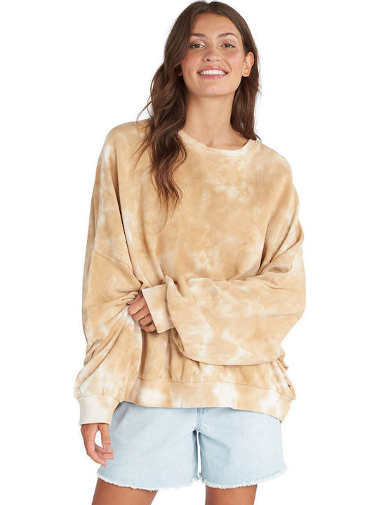 Bright Sunshine Long Women's Sweatshirt Beige