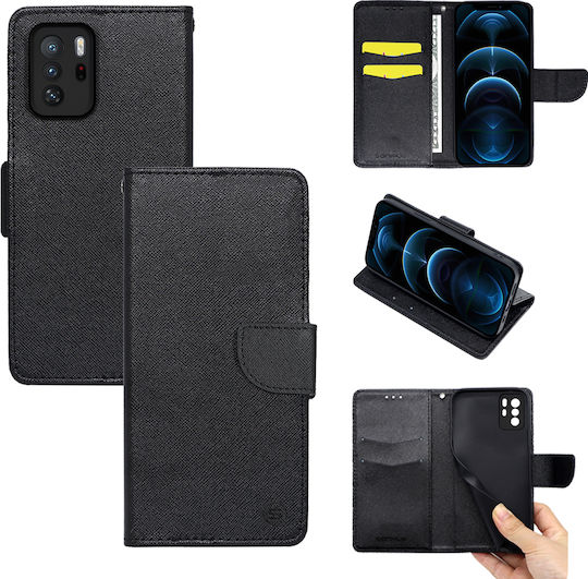 Sonique Trend Wallet Δερματίνης Μαύρο (Poco X3 GT)