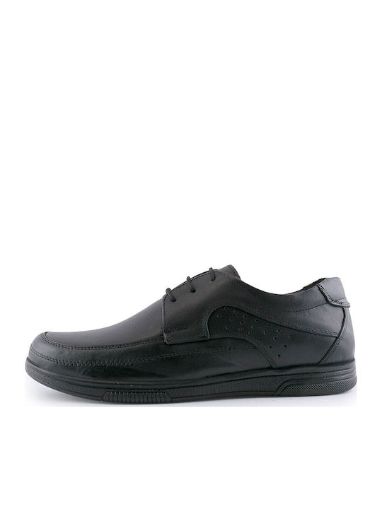 Leder Herren Freizeitschuhe Schwarz