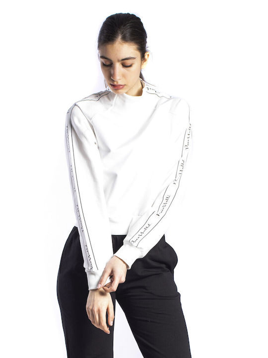 Paco & Co Women's Cropped Sweatshirt White