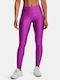 Under Armour Colanti de femei Cropped Colanti Lucios Fuchsia