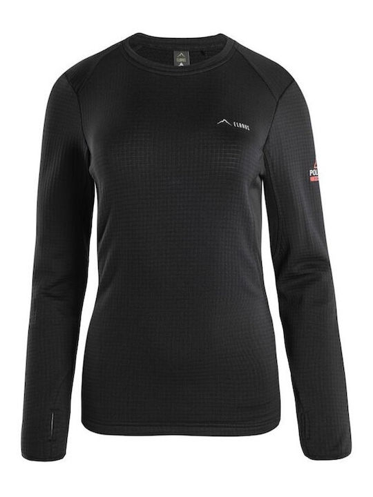 Elbrus Nadim Women's Athletic Blouse Long Sleeve Black