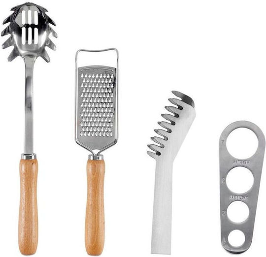 Andrea House Set Lemn de Gătit 4buc Argintiu