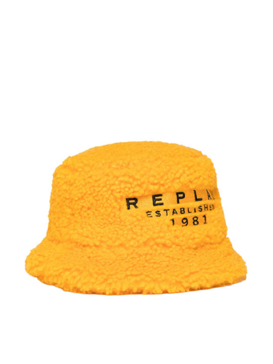 Replay Γυναικείο Γούνινο Καπέλο Bucket Κίτρινο