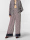 Women's High-waisted Fabric Trousers in Relaxed Fit