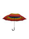 Automatik-Regenschirm mehrfarbig gestreift 60cm Trend 0286