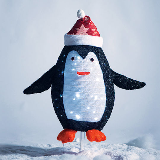 Aca Beleuchtet Weihnachtliche Stoff Figur Pinguin Schwarz Höhe 72cm Penguin