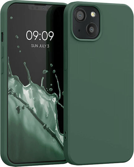 KWmobile Rubberized Back Cover Silicone Moss Green (iPhone 13)